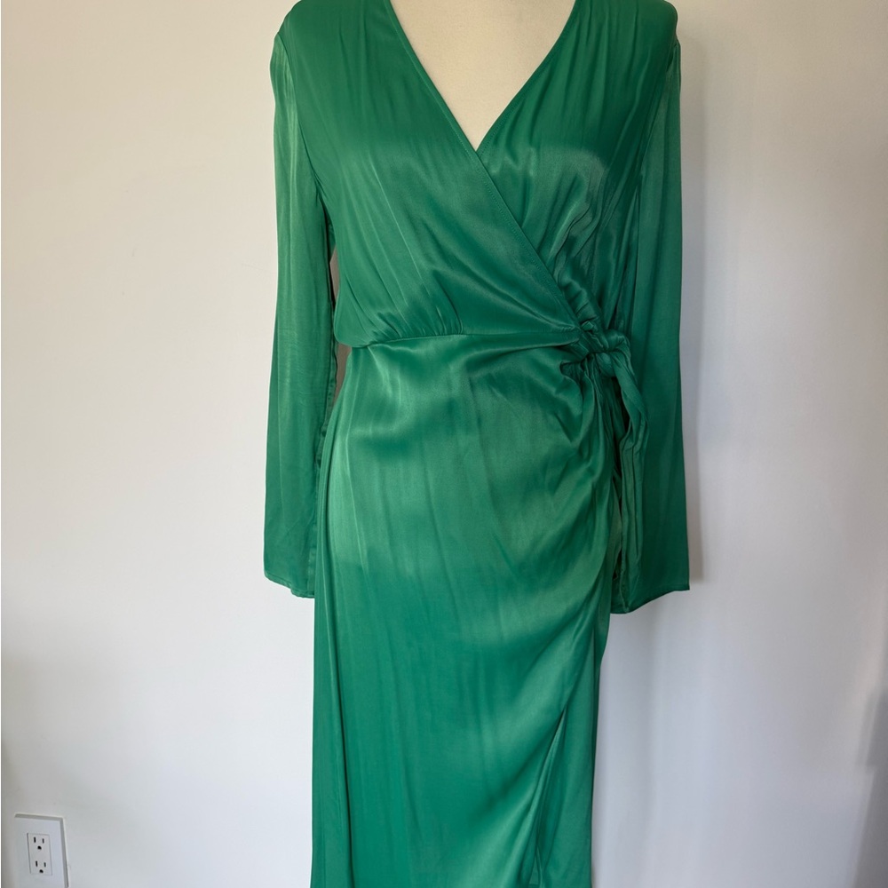 NWT & Other Stories Emerald Green Wrap Midi Dress
